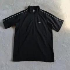 NIKE メンズ ハーフジップ ポロシャツ ブラック　特価のサムネイル