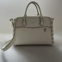 AND CHOUETTE ハンドバッグ ホワイト フリル | Mercari