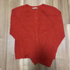 GU 赤 カーディガン Lサイズ