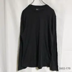 GAP ギャップ ワッフル クルーネック ロンT チャコールグレー Mサイズ