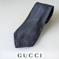 ■美品■　GUCCI　グッチ　■　ネクタイ　紺色系　シルク100% イタリア製