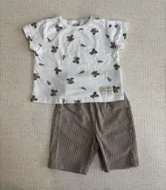 【petit main】 半袖パジャマ 上下セット　クマ×アイス柄　90センチ