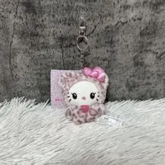 タグ付き ギャルクマ ハローキティ ぬいぐるみ キーホルダー ピンク