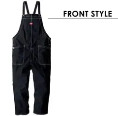 Dickies ブラックオーバーオール 3L