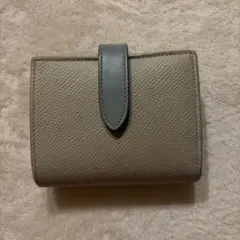 S*）様 二つ折り財布 グレージュ×ブルー　セリーヌのサムネイル