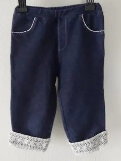 ホットビスケッツ　ミキハウス　長ズボン　ジーンズ風　レース　110cm