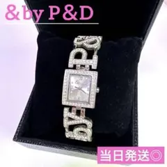 &byP&D 腕時計 美品 レディース シルバー ロゴ ラインストーンのサムネイル