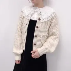 NICE CLAUP ハートカーディガン