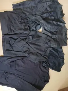 ダークブルー 長袖 アンダーシャツ セット