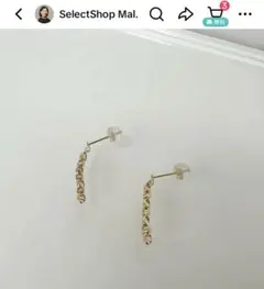 Malレレレさん人気クリップ18金ピアス - メルカリ