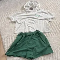 LOVETOXIC フード付き半袖Tシャツ ショートパンツ セットのサムネイル