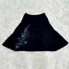 GIANNI LO GIUDICE フレアスカート S ウール イトキン ミニ丈