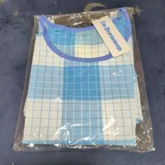 最終値下げ、ドラえもん エプロン 青いチェック柄