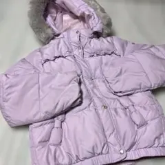 メゾピアノ ラベンダー ダウンコート フード付き 150