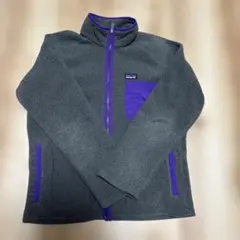 パタゴニア シンチラ フリースジャケットXS グレー×パープル フルジップ 美品
