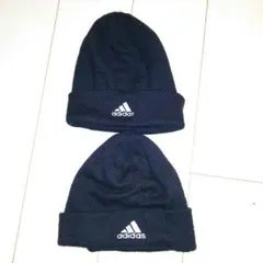 adidasニット帽セット男の子150160スポーツサッカー通学双子