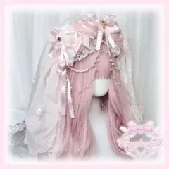 ♡ Cherry blossom ヴェール付きリボンカチューシャpink ♡