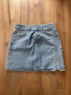 デニム スカート ミニ ライトブルー