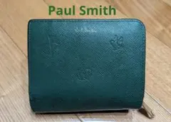 Paul Smith ポールスミス 二つ折り財布 ポールドローイング グリーン