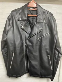 ブラック ライダースジャケット LLサイズ
