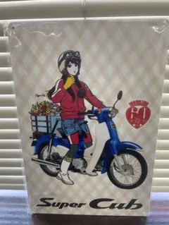 スーパーカブ 赤ジャージ ブリキ看板 レトロ アンティーク 壁掛け