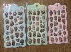 ラブブ LUBUBU ボンボンドロップシール 3枚セット ⑨