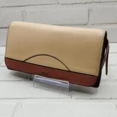 クロエ Chloe 長財布 ウォルデンWALDENレザー バイカラーベージュ 茶のサムネイル