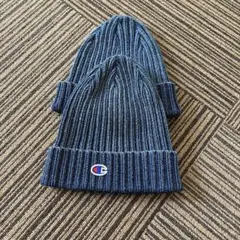Champion ニット帽 デニムブルー フリーサイズ