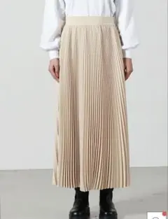 【美品】HYKE　ロングプリーツスカート　ベージュ　サイズ1