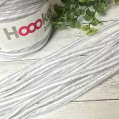 【5m¥400】 ボーダー19✧グレーストライプ　Tシャツヤーン ズパゲッティ