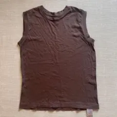 Hanes BIOTOP ノースリーブ ブラウン M
