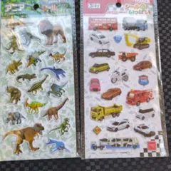 トミカぷくぷくシール　アニアぷくぷくシール2枚セット