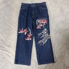 希少】ヴィヴィアンタム デニムスカート ドラゴン刺繍 ボタン 美品