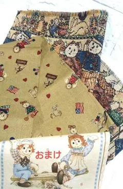 カントリー☆生地 ＊Ｊカントリー＊ ＊ラガディ風?（織り） ＊（おまけ）ラガディ