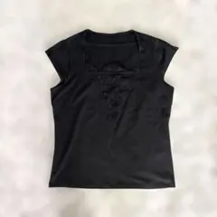 INGEBORG 半袖 Tシャツ ブラック レース S