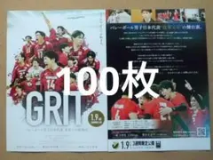 GRIT バレーボール男子日本代表 栄光への始発点 映画 フライヤー 100枚