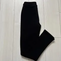 ブラック ロングパンツ 裏起毛