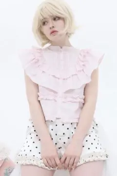 sovisoon romantic frill blouse mint - メルカリ