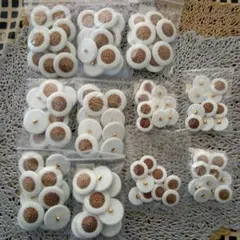 ホワイトゴールドボタン 8袋