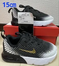 新品ナイキNIKE☆エアマックスフェニックス 15㎝ブラック/メタリックゴールド