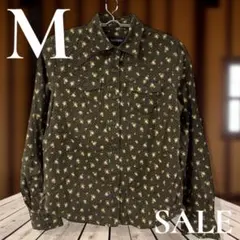 「即日発送」M EASTBOY 小花柄ダークイエローブラウン長袖シャツ