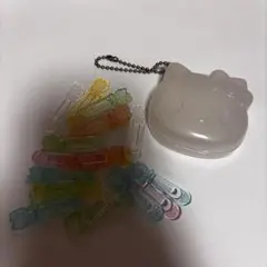 ハローキティ クリップ キーホルダー ケース サンリオ 平成レトロ レア