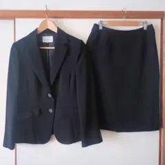 11号 ブラックスカートスーツ シングルボタン フォーマル 礼服 喪服 入学式