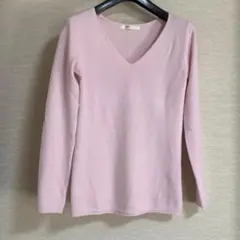 AZUL 長袖 ニット セーター Vネック　ピンク