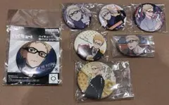 ハイキュー　月島　楕円　和紙風　下校　缶バッジ