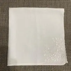 JUNKO SHIMADA刺繍入りハンカチ ホワイト