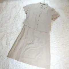 EQUALITY (42) L セットアップ 麻 ノースリーブワンピ カットソー