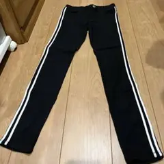 レギンス　パンツ　ライン　長ズボン　スキニー　160 黒　スーパーストレッチのサムネイル