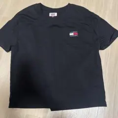 TOMMY JEANS ブラック 半袖Tシャツ　黒　トミー
