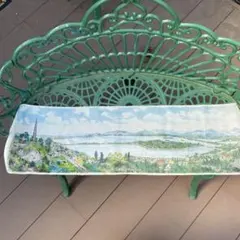 中国の古い刺繍飾り、西湖風景、骨董品 中国の古い刺繍飾り、西湖風景、骨董品